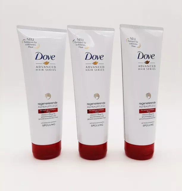 3x Dove Advanced Hair Serie Spülung - Regenerierende Aufbaupflege 250ml