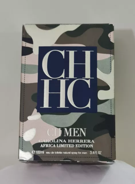 Carolina Herrera CH Uomo Africa Edizione Limitata 100ml spray EDT 3,4 oz V RARO