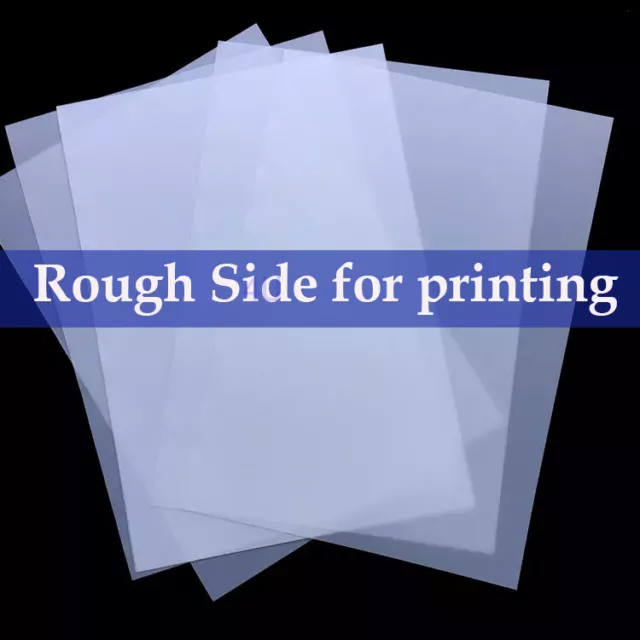 8.5"x11" Waterproof  Inkjet Milky Transparency Screen Printing Film 100 sheets
