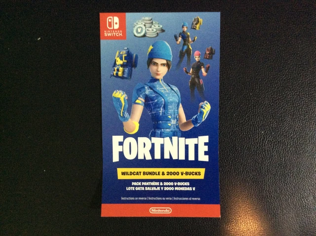 NINTENDO SWITCH FORTNITE Wildcat Bundle And 2000 V-Bucks Code Only. US ...