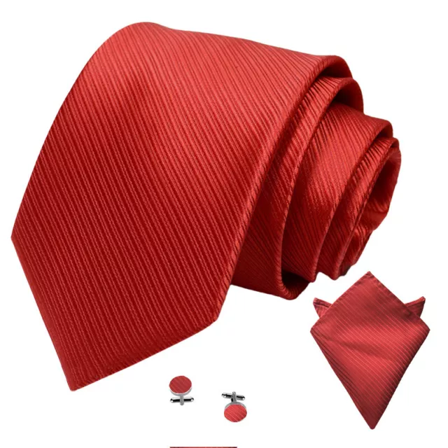 Mens Striped Business Formal Silk Ties Wedding Groomsmen Party Tie Neck Necktie