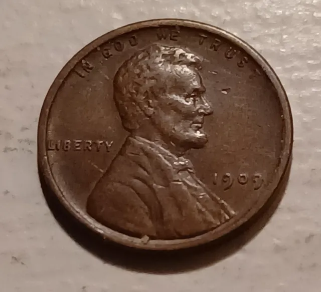 1909 VDB Lincoln Wheat Cent Bronze Penny 1c Coin