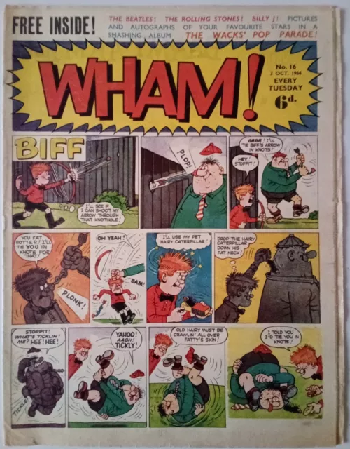 Wham! No. 16 Dated 3 October 1964. Good+ Condition. Leo Baxendale,Ken Reid Art