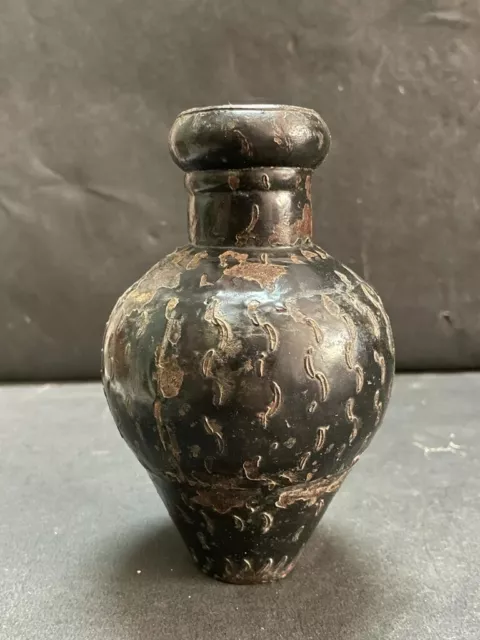 Alt Vintage Selten Einzigartig Handgemacht Bemalt Rustikal Eisen Blumenvase Topf