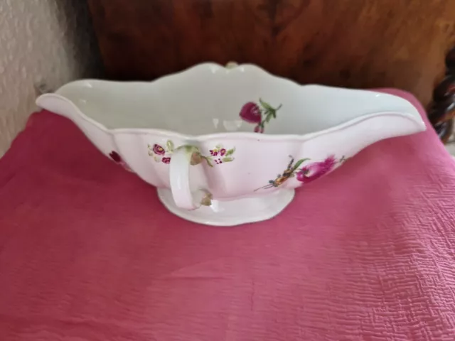 Meissen bunte Blumen Marcolini  1 antike Sauciere