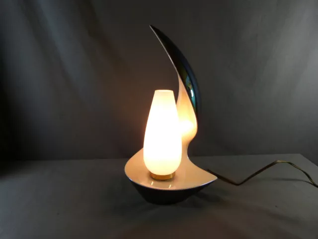 VERCERAM Lampe en céramique irisée de couleur verte Vintage années 50/60