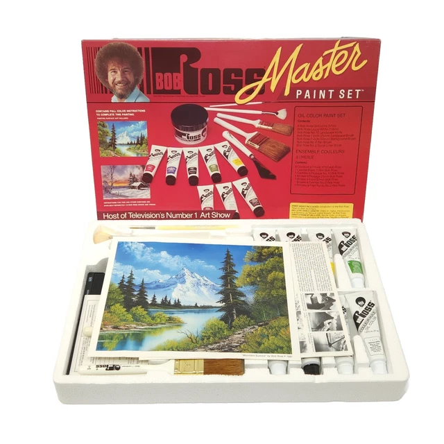 VINTAGE BOB ROSS Master Oil Paint set VHS tape RARE 1980's 99.94