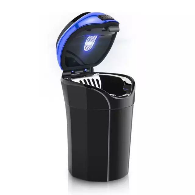 Portable Car Ashtray Cigarette Lighter w/ Blue Led Light for Most Car Cup Holder 2