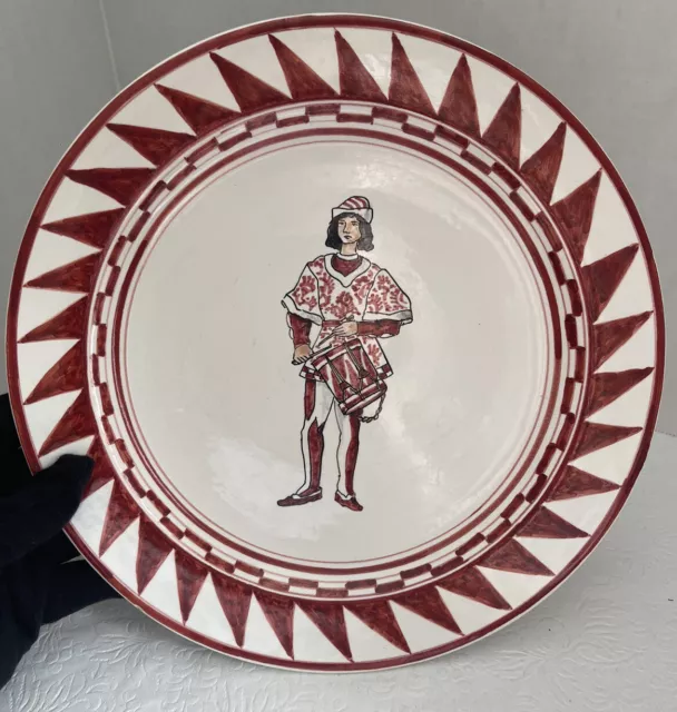 Ceramic Dinner Plate 11” Giraffa Palio di Siena Contrade Majolica Italy Drummer