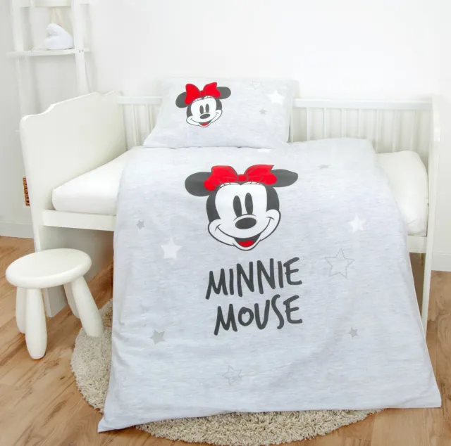 Disney Minnie Souris Étoiles Bébé Linge de Lit 40 x 60 Et 100 X 135 CM