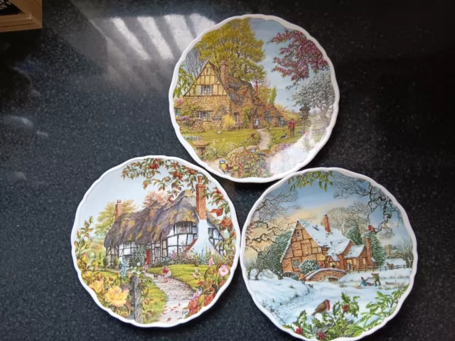 Royal Albert /Dream Cottages/ Peter Riverford  Plates. Spring/Autumn/Winter