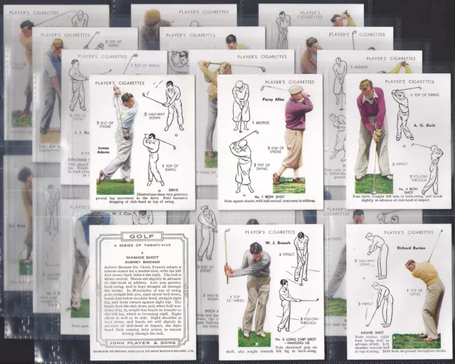 Players-Full Set- Golf 1939 (Uk Issue L25 Cards) Excellent+++