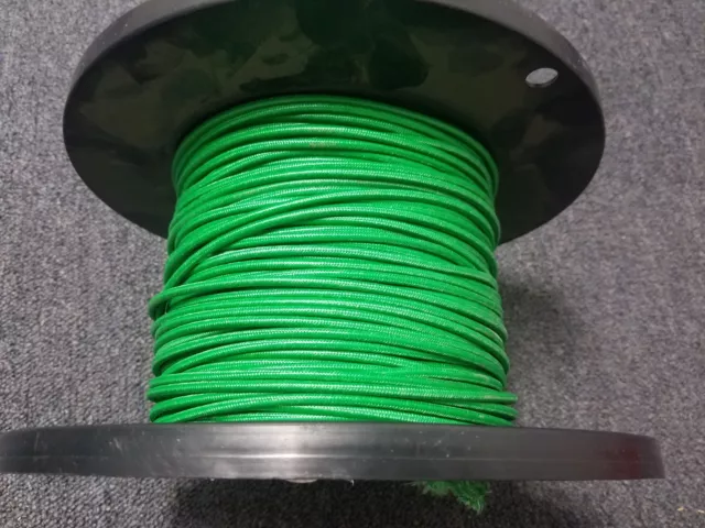 Srml  Green  12 Awg 25' Ft Fiber Glass Braid Appliance Hi Temp Wire Motor Lead