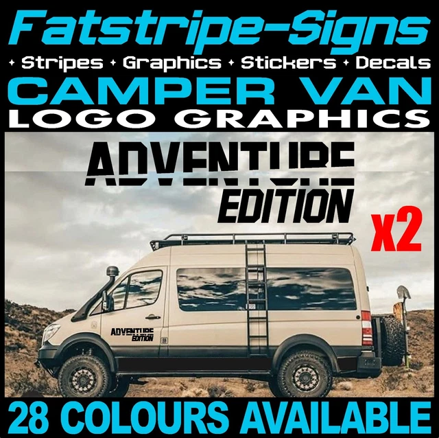 Adesivi Grafiche Per Furgone | Strisce Decalcomanie Personalizzate Per Camper E Van (Bianco) - 3