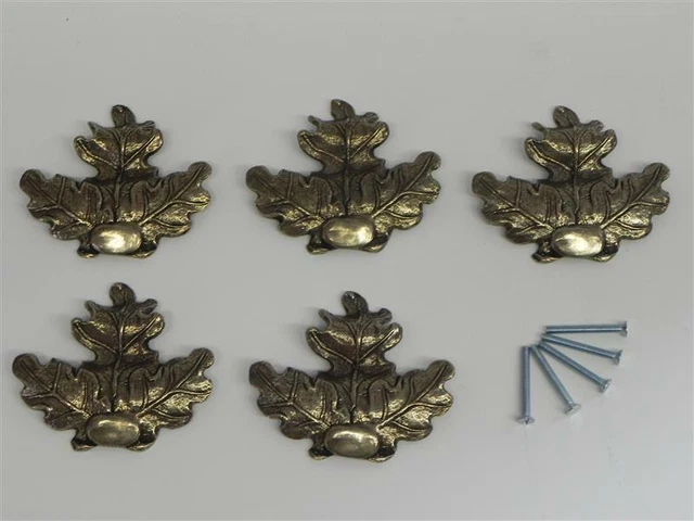 5x Hoja de Roble Portada Jabalí Cubierta Macizo Decoración Armas Grande Nuevo 3