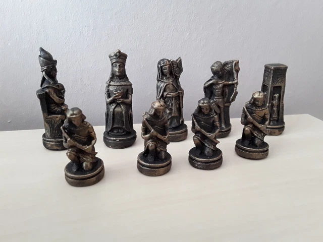 Pequeño juego de ajedrez egipcio moldes de látex