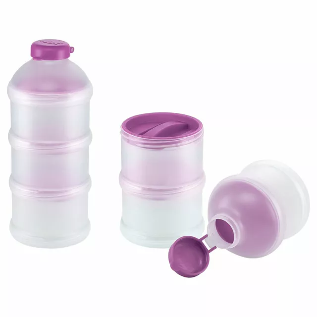 Nuk Stackable Milk Powder Dispenser (3 Containers) BPA-Free Baby Formula Storage