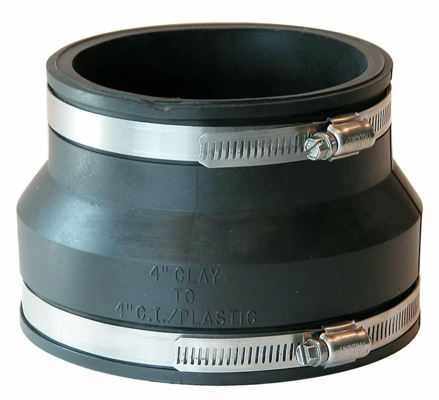 4& RUBBER COUPLING 110mm PVC Soil Drain Pipe Coupler Repair Fitting