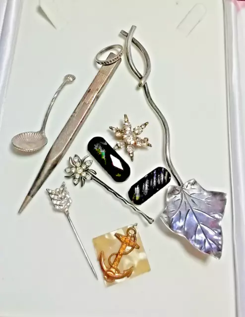 Old Jewellery Odds & Ends + Other Items, Some Silver, Some Broken/Spares Etc