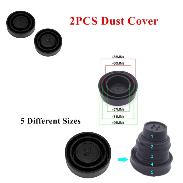 2PCS Universal Seal Cap Dust Cover 5 Sizes Car Headlight LED HID Lamp Parts Kit 2PCS Universal Seal Cap Dust Cover 5 Sizes Car Headlight LED HID Lamp Parts Kit