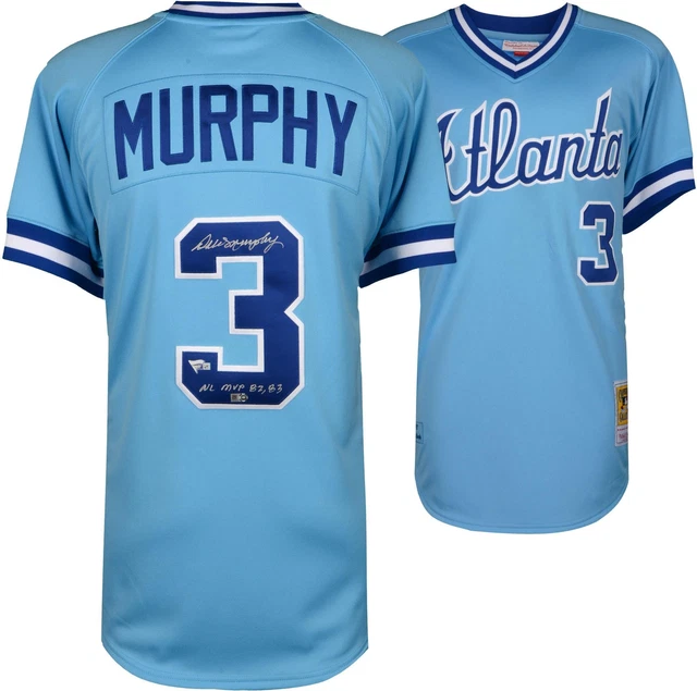 Dale Murphy Braves Signed Mitchell & Ness 1982 Powder Jersey w/NL MVP 82/83 Insc