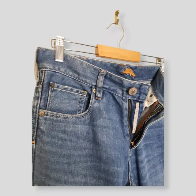 Jeans da uomo blu Tommy Bahama taglia 30 W 32 L vestibilità regolare stile dritto 3