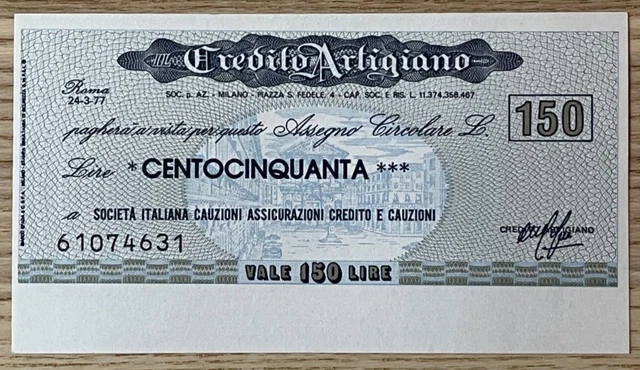 Miniassegni Credito Artigiano