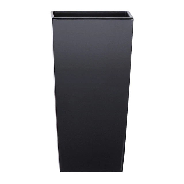 Vaso Quadrato In Plastica Effetto Granito 30 Cm Grigio Chiaro - Foto 4