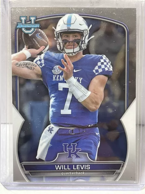 WILL LEVIS 2022 Bowman Chrome U Football No.5 Kentucky Wildcats Tennessee Titans
