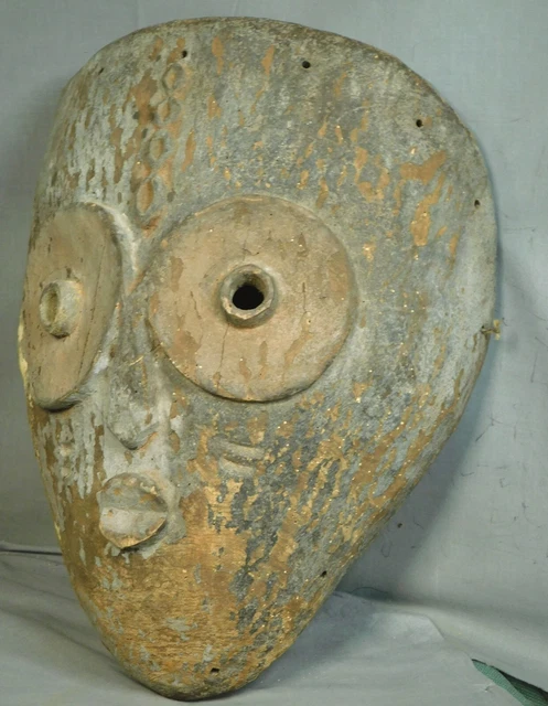 Antique African Mask Fragment early 20th c. Zaire Original Earth Pigments AS IS
