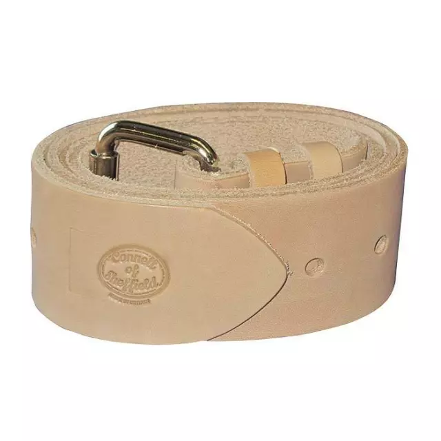 UK Handmade Tan Leather Scaffolders Belt - 2" Heavy Duty Belt - Fits up to 40"