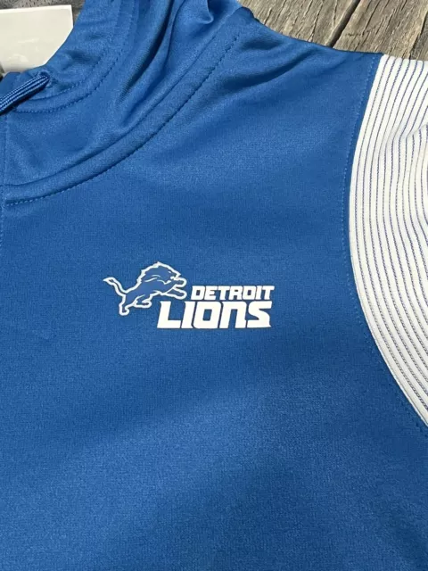 Men's Nike Blue Detroit Lions Performance Sideline Lockup Full-Zip Hoodie Large Men's Nike Blue Detroit Lions Performance Sideline Lockup Full-Zip Hoodie Large