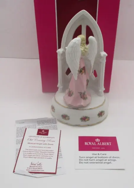 Royal Albert Old Country Roses Ocr Musical Angel With Dove Figurine MIB