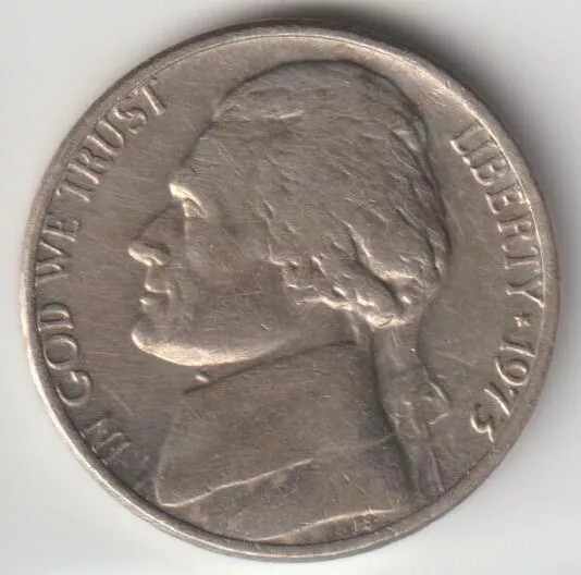 Moneta  Stati Uniti d'America ,  5 Cents    del 1973 ,   circolata