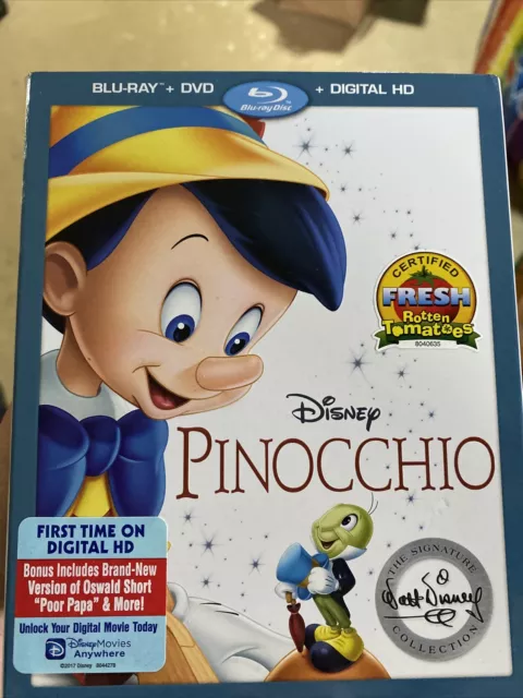 Pinocchio (Blu-ray/DVD/Digital HD) Disney sealed SIGNATURE COLLECTION💥💥