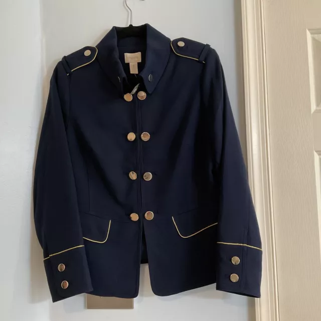 CHICO S NAVY MILITARY Style Jacket 2 M 12 167.01 PicClick AU