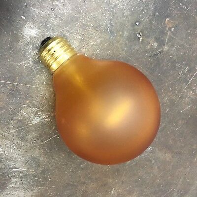 5 pcs 25w AMBER 3" Painted Bulbs for Art Deco 1920s 1930s Chandelier Sconce