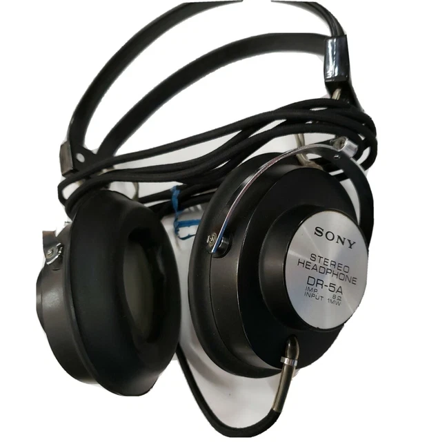 VINTAGE SONY DR5A Stereo Headphones Adjustable Made In Japan FREE