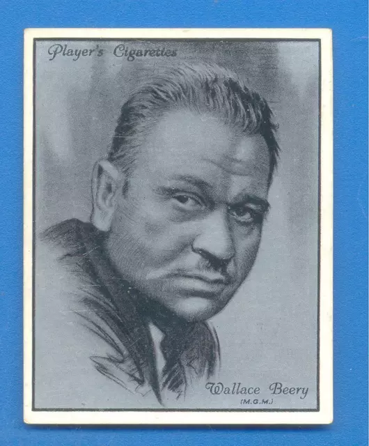 FILM STARS.No.3.WALLACE BEERY.LARGE PLAYERS CIGARETTE CARD ISSUED 1934