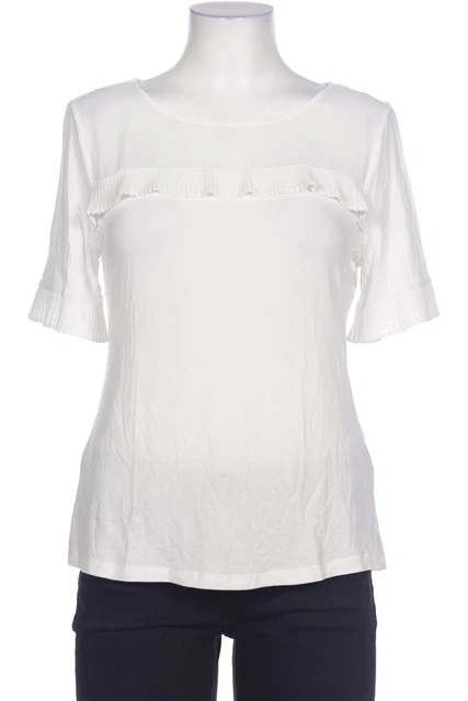 Comma Bluse Damen Oberteil Hemd Gr. EU 40 Elasthan Viskose weiß #zpwpjef