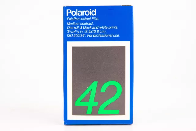 Polaroid INSTANT Roll Film Type 42 B&W 3 1/4 x 4 1/4'' SEALED WORKS Expired 1988