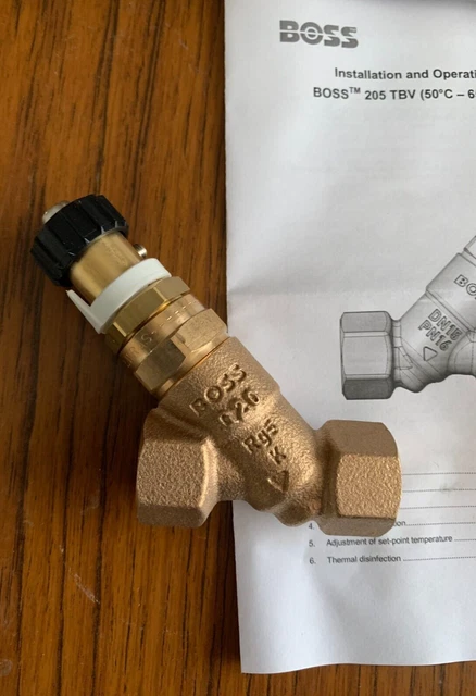 1 n. Boss 205 Valvola di Bilanciamento Termostatico 50-65 Gradi C 1/2"" Filo Femmina