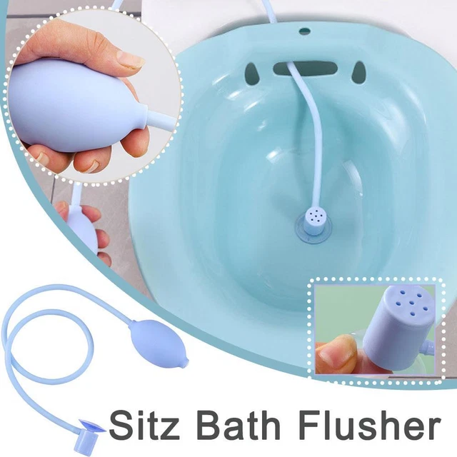 Universal Sitz Bath Flusher Tube for for Sitz Bath Seat with Pump and Sprayer-