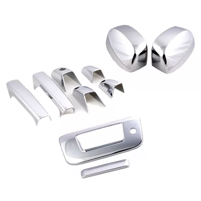07-13 Chevy Silverado Chrome Mirror+2 Door Handle+Tailgate W/KH no Camera Cover