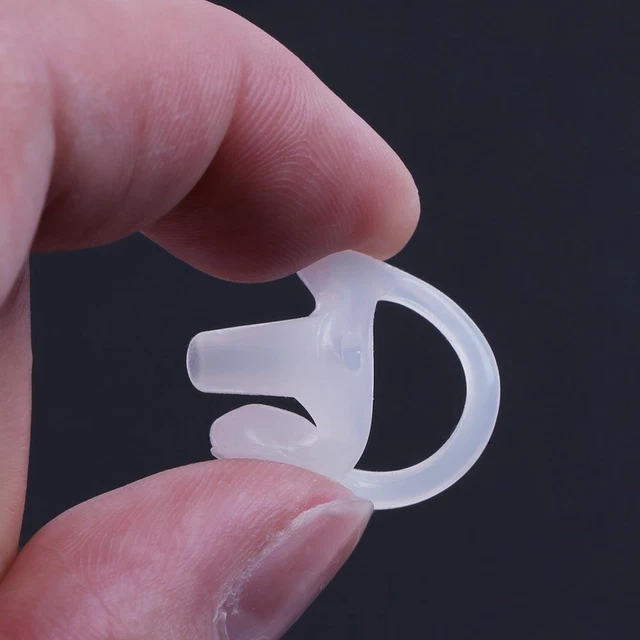 Silicone Ear Bud Ear Cap Soft Earpiece for Two-way Radio (White Small)