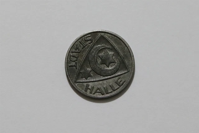 Germany War Money Token 10 Pfennig 1920 Halle Iron B34 #Z718