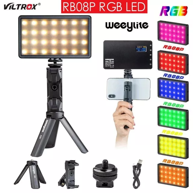 Viltrox Weeylite RB08P RGB LED Video Light On Camera Fill Light 2500K-8500K AU