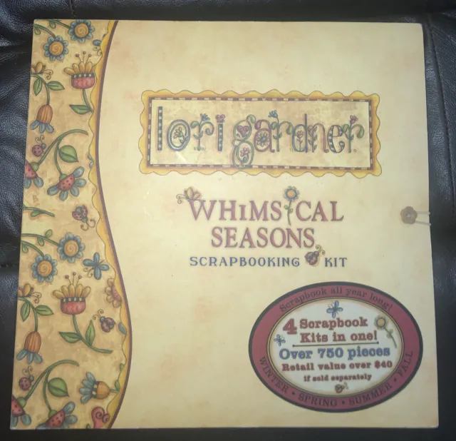 Kit de álbum de recortes Lori Gardner 2005 Whimsical Seasons - Nunca usado