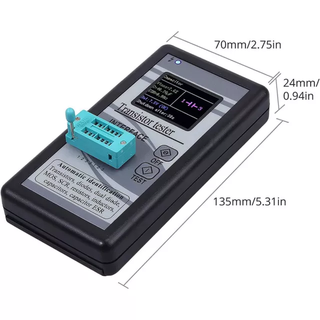 TFT LCD-Display Transistor Tester Diode Triode Capacitance Meter Multifunction 2