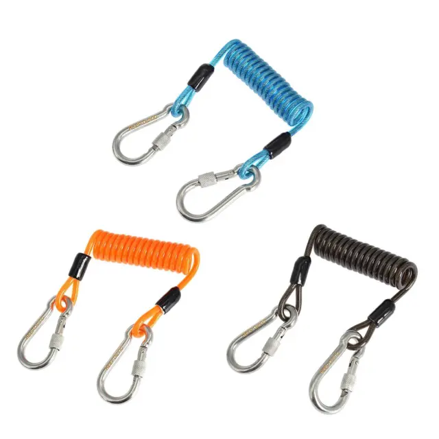 Scuba Diving Coiled Lanyard Camera Rope Wire Strap, Sea Fishing Underwater